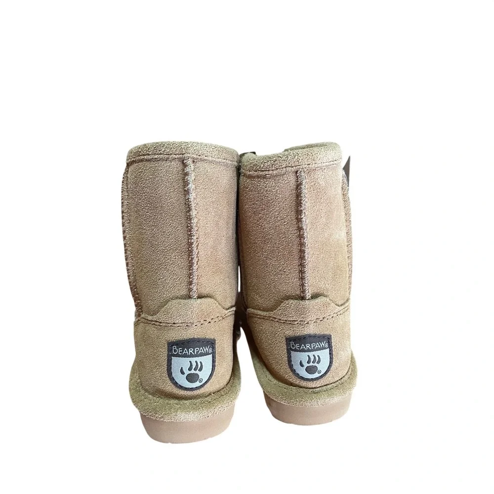 Bearpaw Elle Toddler Zipper Hickory Suede Wool Blend Winter Boots‎ Size 7T NEW